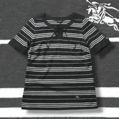 y2k BURBERRY LONDON レースアップカットソー ボーダーのサムネイル