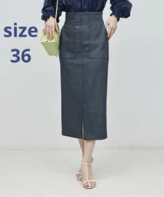 完売品✨ROPÉ デニムライクポケット付きタイトスカート サイズ36
