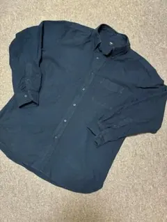 ユニクロ 長袖オックスフォードシャツ ネイビー サイズXL