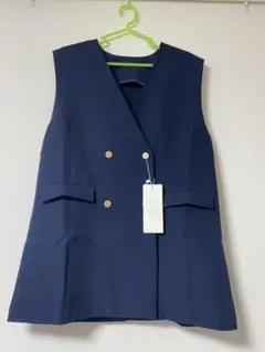 ピエロ　Pierrot ゴールドボタンジレ　L ネイビー　未使用のサムネイル