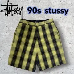 90s USA製 OLD STUSSY ステューシー チェック ショーツのサムネイル