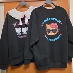 2点セット HELLO KITTY　　 トレーナー　 サイズ L カラー　黒