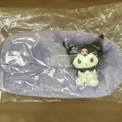 マイメロディ　クロミ マスコット付き おすわりティッシュボックスカバー　クロミ