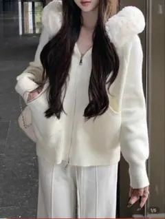 【24時間以内発送】SHEIN ファー　パーカー　M