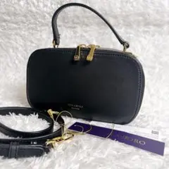 ✨未使用級✨ ヴィオラドーロ 2way ハンドバッグ ブラック レザー ポーチ