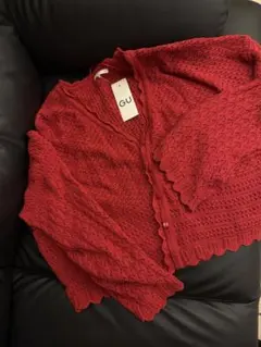 GU 【開運】深レッド カーディガン XL ❤︎ 新品未使用