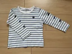 新品未使用　ファミリア　トップス　長袖　ボーダー ファミリア 長袖Tシャツ トップス ボーダー柄 肩スナップ