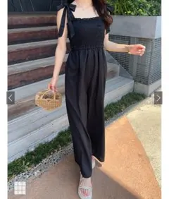 GRL ショルダーリボンシャーリングオールインワン tg732