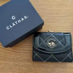 CLATHAS 三つ折り財布 がま口 キルティング ブラックのサムネイル