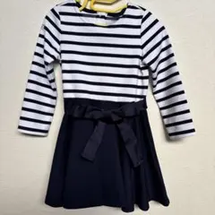 ラルフローレン　ストライプ長袖ワンピース 24M 90 新品未使用