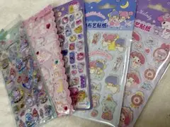 【5枚セット】海外公式ライセンス品 サンリオキャラクター シールセット