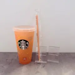 オレンジ☆スターバックス　ミステリーカラーチェンジングリユーザブルコールドカップ