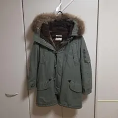 【美品】MOUSSY ミリタリージャケット フード付き カーキ Mのサムネイル