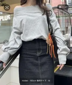 nelliy. ドロストラメオフショルスウェットのサムネイル