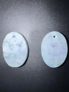 【糸魚川翡翠】ラベンダー　ペンダントトップ２個セット