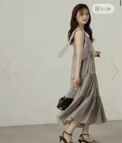 PROPORTION ショルダーリボンティアードワンピースのサムネイル