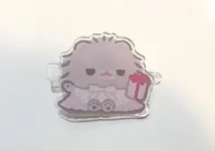 ポメラニアンもち　アクリルヘアクリップ　くろみつ