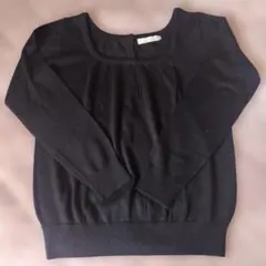 earth　music＆ecology　黒のニットセーター ボタン付き 長袖