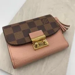 ！極美品！　ルイヴィトン　ダミエ　ポルトフォイユクロワゼットコンパクト　145