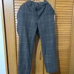 グレー系チェック柄 スラックス Mサイズ