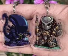 エイリアン プレデター アクリルキーホルダー 2個セット