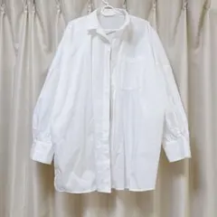 ホワイト バルーンスリーブ シャツ フリーサイズ