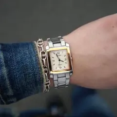 80s Vintage Seiko レクタン コンビ サンレイ文字盤 サントス - メルカリ