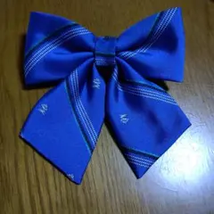 青いストライプリボン・クリップ式