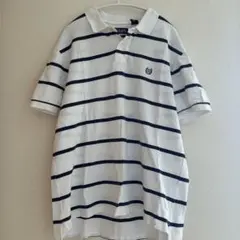 CHAPS ポロシャツ ホワイト/ネイビー