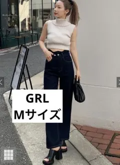 値下げ！【GRL】ウエストウェーブデザインデニムパンツ