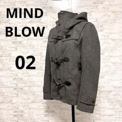 [MINDBLOW マインドブロー] グレー ダッフルコート フード付き 02