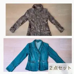 ジャケット2点セット 迷彩 ミリタリーとデニム