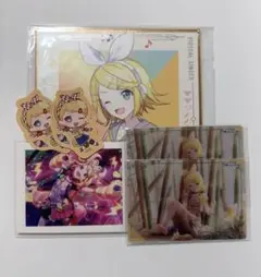 鏡音リン セガラッキーくじ 色紙 ぱしゃこれ 百均 シール ウエハース