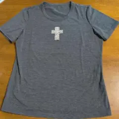 キャラオクルス　クロスモチーフ ラインストーン Tシャツ グレーのサムネイル