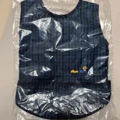 【新品未使用】familiarお食事エプロンネイビーチェック