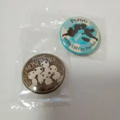 【値下げ】崖の上のポニョ　もののけ姫　缶バッジ　2個まとめ売り　ジブリがいっぱい