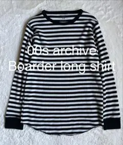 ☆*様 00s archive y2k グランジ　ボーダーサーマルロンT