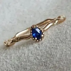 ドロップ ウェーブ♡3号【ノジェス】K10ミル ゴールドリング♪アガット 好きものサムネイル