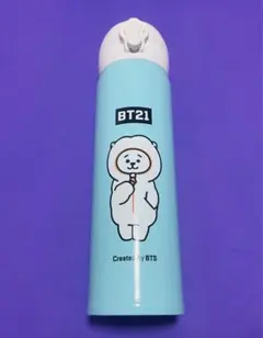 BTS BT21 バンタン　RJ アールジェー　水筒　タンブラー　水色×白のサムネイル