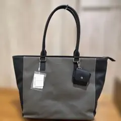 ［新品)THE SHOP TK ビジネスバッグ レザー調トート A4 グレー