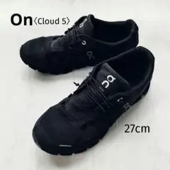 On Cloud 5 スニーカー オールブラック 27cm ランニング 블랙