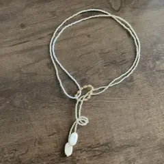 ビーズのラリエット　ネックレス　ブレスレット　ハンドメイド