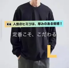 メンズTシャツ黒無地【最終値下げ‼️】厚地ロンT定番長袖Tシャツ