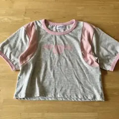 スピンズ リンガーTシャツ ピンク クロップド丈 チビT ミニTのサムネイル