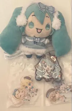 初音ミク ぬいぐるみ　ラバーマスコット　アクリルスタンドセット