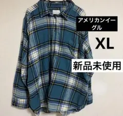 AMERICAN EAGLE ボーイフレンドフィット 長袖ネルシャツ　XLサイズ