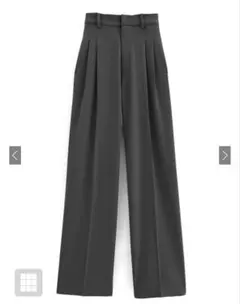 GRL タックセンタープレスストレートワイドパンツ