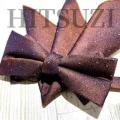 ☆蝶ネクタイ　チーフ　ブラウン　ドット　こげ茶　お色直　結婚式　新郎　K3e
