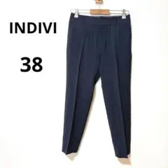 INDIVI インディヴィ M キレイめ テーパードパンツ スラックス 洗える