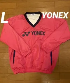 YONEX ピンク Vネック 長袖 ウォームアップウェア